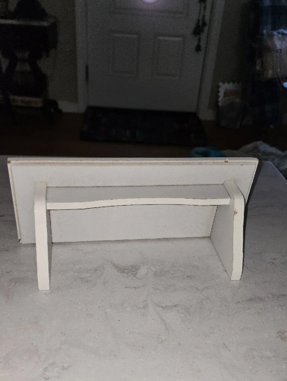 Set Of 6 White Wood Slotted Shelf
